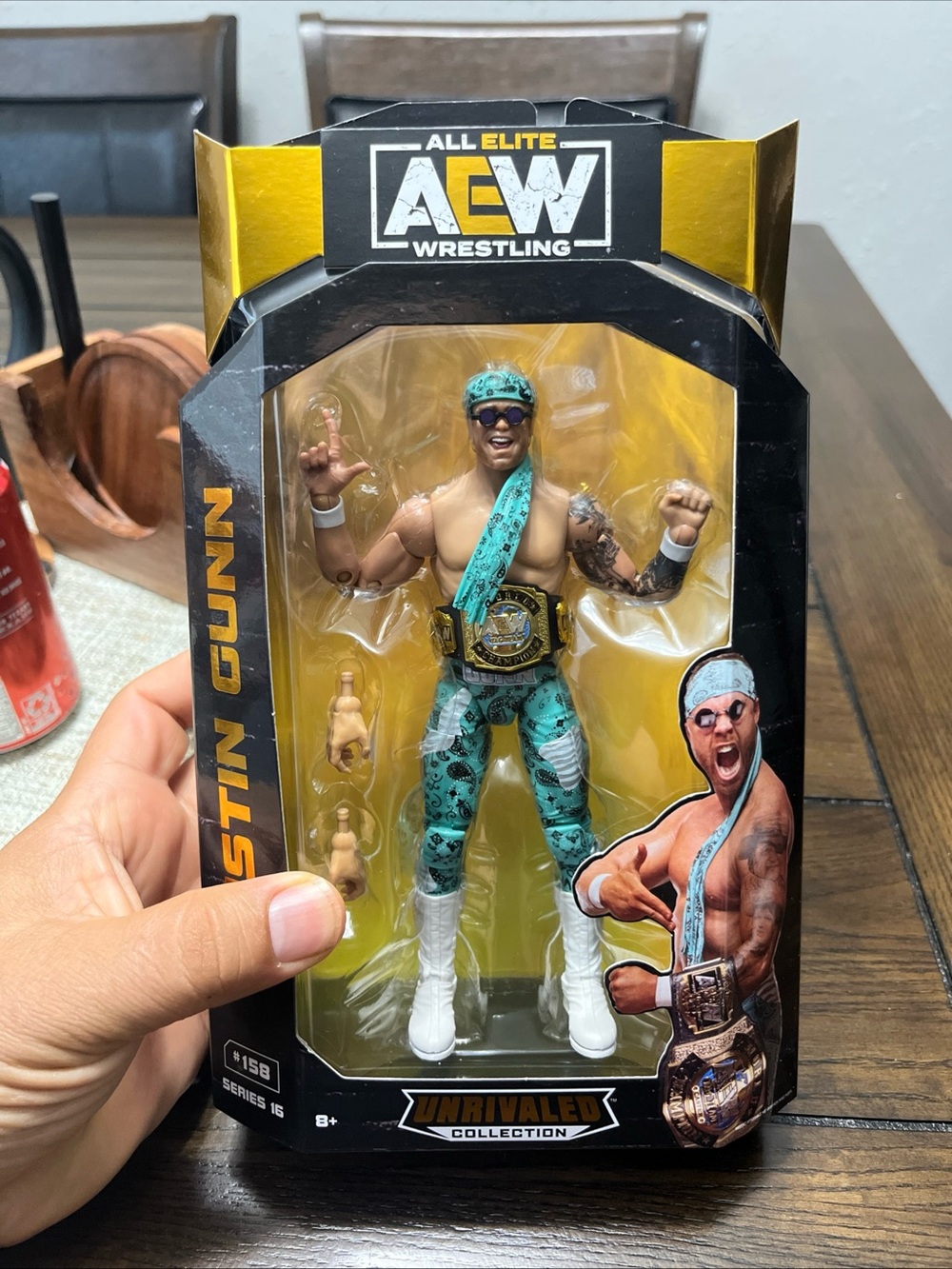 AEW Unrivaled Collection Dustin Gunn Teal Action Figure